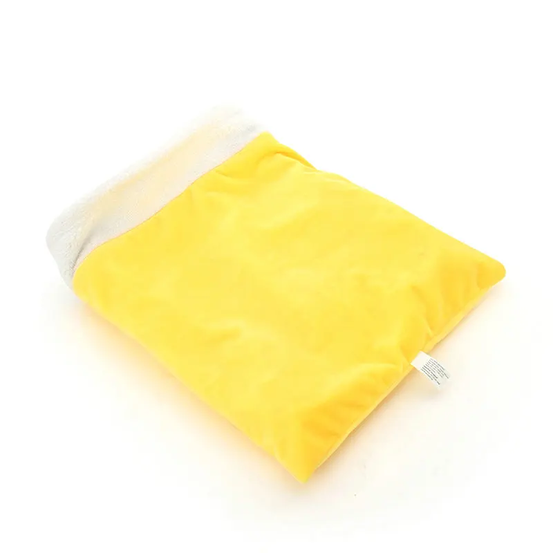Lemon Yellow Short Plush Pet Bed
